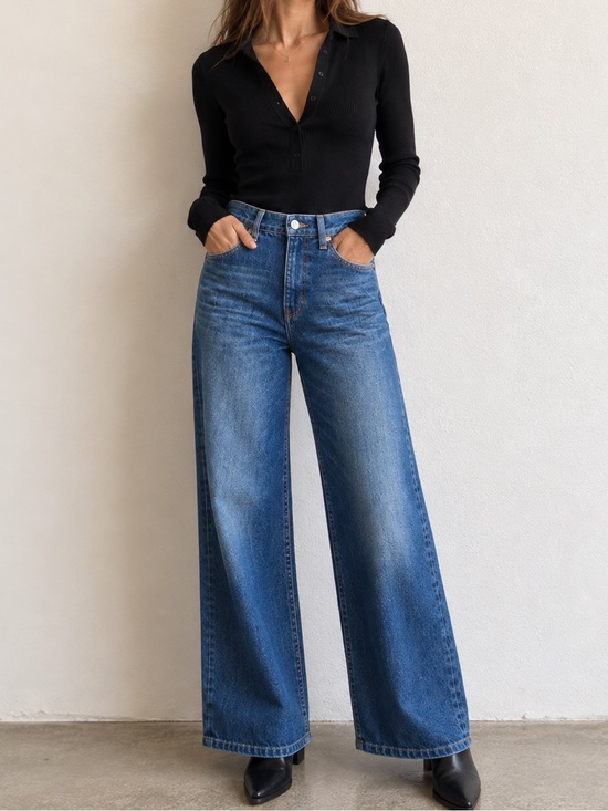 Hudson Jeans Denim - HUDSON Rosalie High Rise Wide Leg Jeans